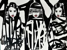 Hush - 4/12 AP ‘Back’ Series Diptych - Hand Painted. Stik Dolk Dface Eine Banksy