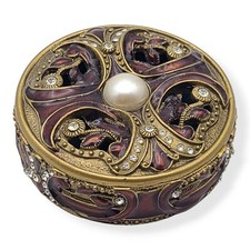 Enamel Jeweled Round Trinket