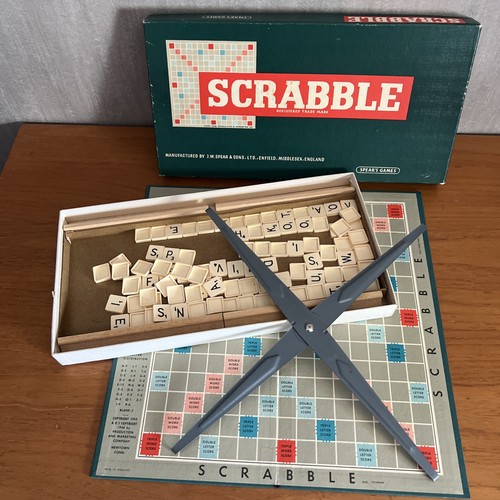 Vintage scrabble board - scrabble, game