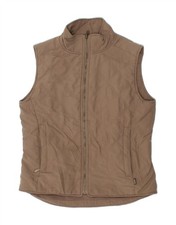 MUSTO Womens Quilted Gilet UK 14 Medium Brown Polyester CE43