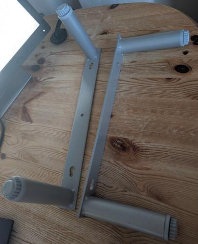 Metal cabinet legs maybe - cabinet,