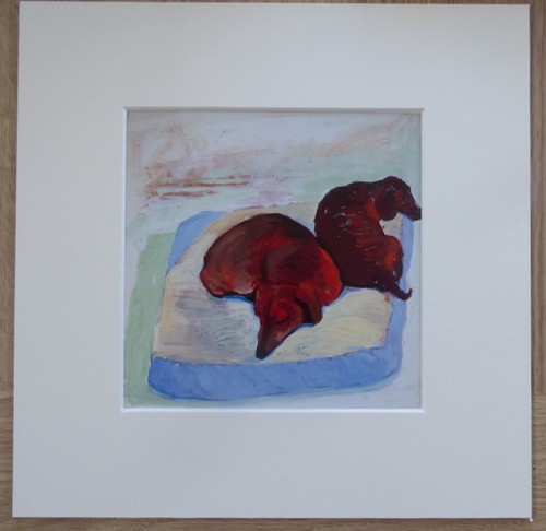 David hockney sleeping - david, dogs