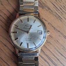 Vintage Rotary 9ct Commodore automatic 21 jewels mens watch