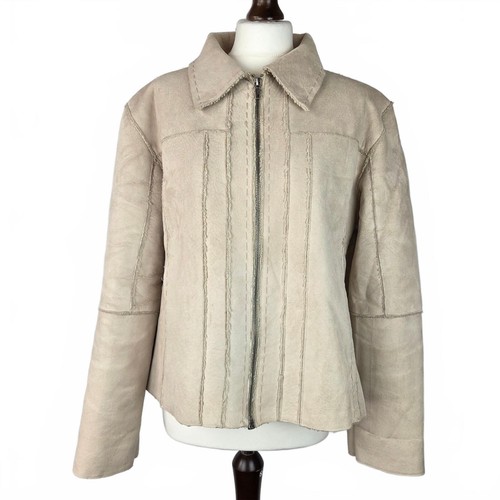 Vintage cream faux suede - cream,