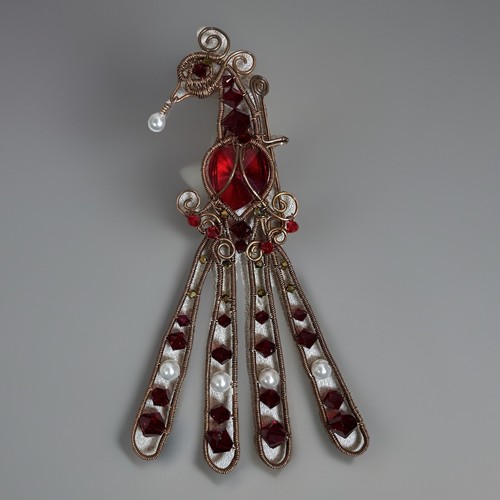 Vintage red crystal faux - vintage,