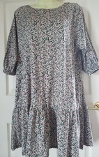 Womens ASOS Design Tiered Smock Dress Floral Vintage Prairie Cottage Style Sz 12