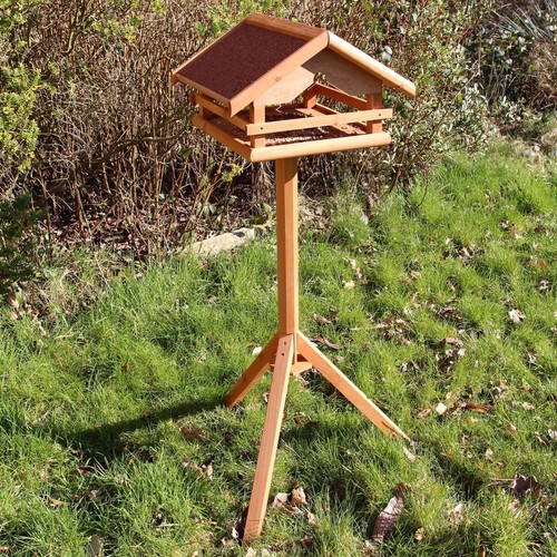Wooden bird feeding table - wooden,