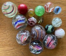 16 Vintage Glass Marbles
