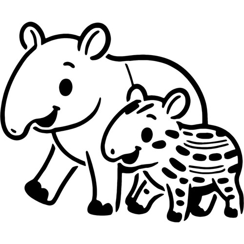 Tapir mother baby reusable - 'tapir, &