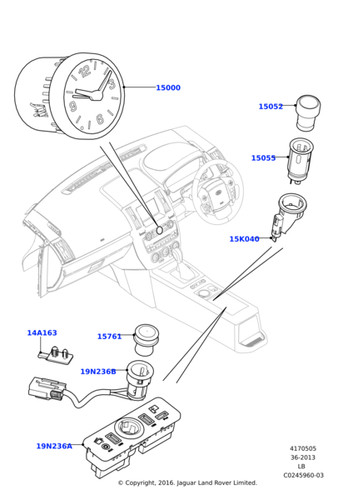 Land rover clock freelander - clock, 2
