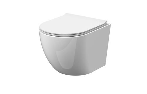 Wall hung toilet - wall,