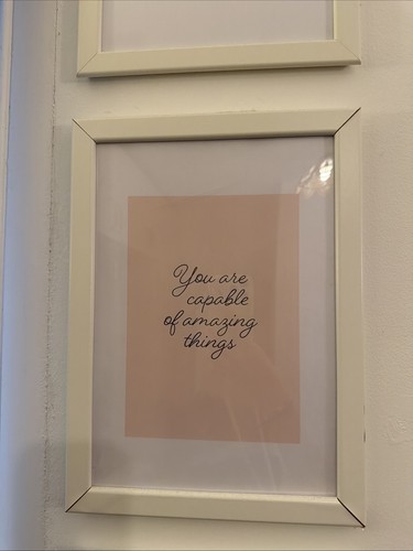 White ikea frame with artwork - frame,