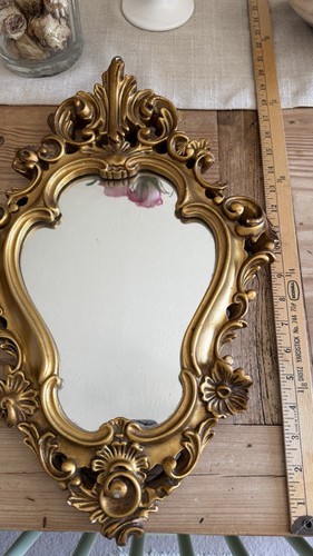 Gold shabby vintage mirror - gold,