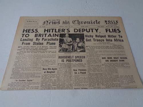 Ww2 wartime newspaper news - newspaper,
