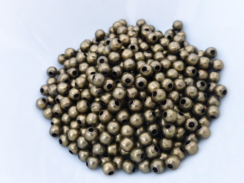 400 4mm antique bronze - 4mm, round