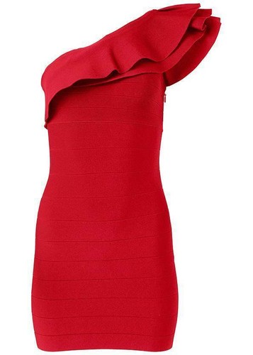Venus red ruffle dress - ruffle,
