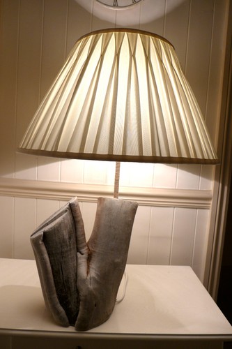 Driftwood table lamp handmade - table,
