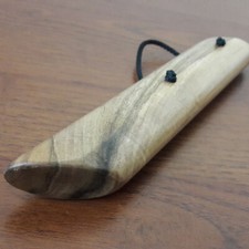 Wooden massage training stick yawara with sharp ends - Walnut