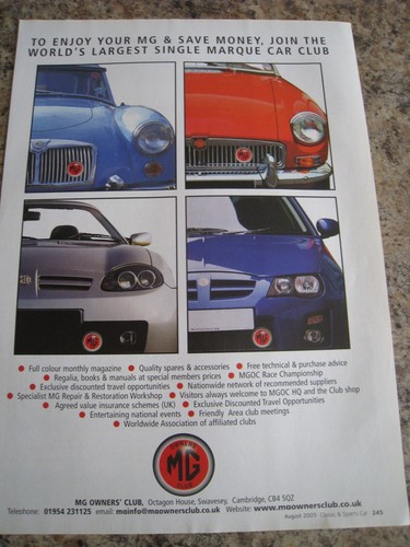 Owners club single - mg,