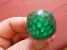 Vtg green jeweled - jeweled, reflector