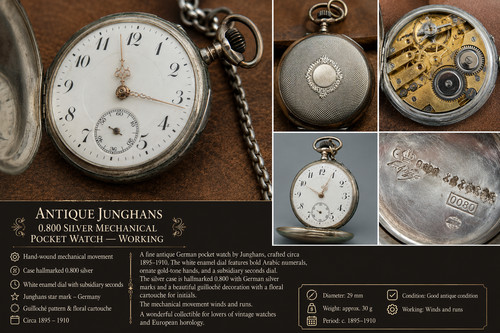 Antique junghans 800 silver - 0.800,