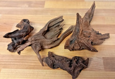 Aquarium Natural Driftwood Branches Reptiles Decoration Assorted  - 4 Pieces