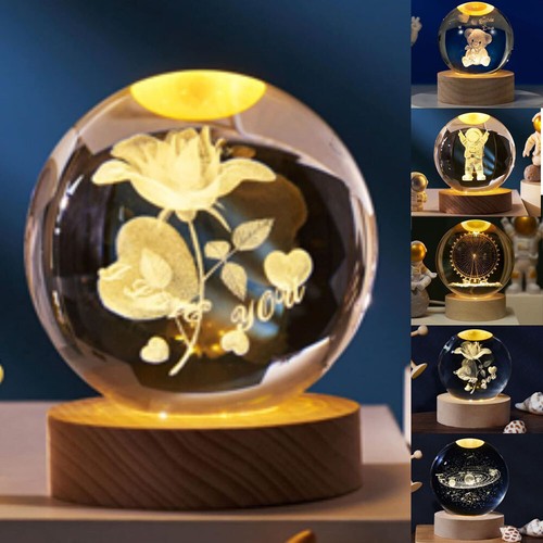 Led crystal table lamp - lamp, usb