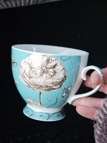 Large teal breakfast - teal, cup