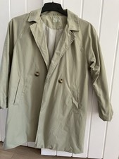 ZARA Girls sage green trench coat - Size 13-14 years 