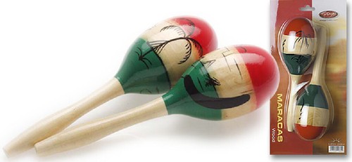 Wooden maracas oval - wooden,