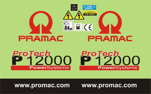 Pramac p12000 generator decal - generator,