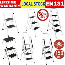 1-4 Step Ladder Folding Step Stool Anti-Slip Safety Tread for Home Kitchen Use