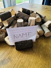 53 x Name Card Place Holders Small Rustic Tree Logs Wedding Table Decoration