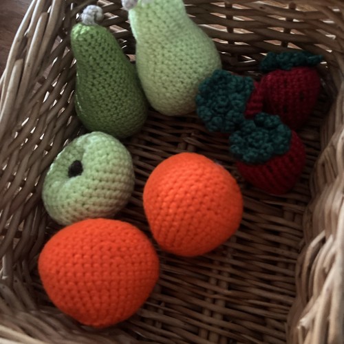Hand knitted fruit - knitted,