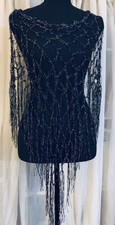 Poncho Black and Silver