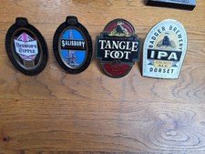 VERY OLD VINTAGE PUB BEER CLIPS .SALISBURY ,BISHOPS FINGER,TANGLE FOOT,+IPA.