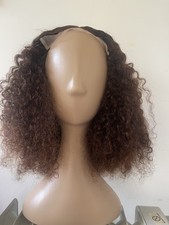 SDD 12 Pixie Curls Chestnut brown Human Hair Wig Paired With 5 By 5 Closure 