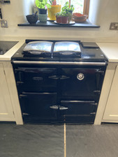 AGA Rayburn range cooker oil fired 2 oven 400k model black