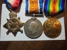 WW1 1915 Star medal trio - Bmr/Sgt - Royal Artillery.     (MAD/77)