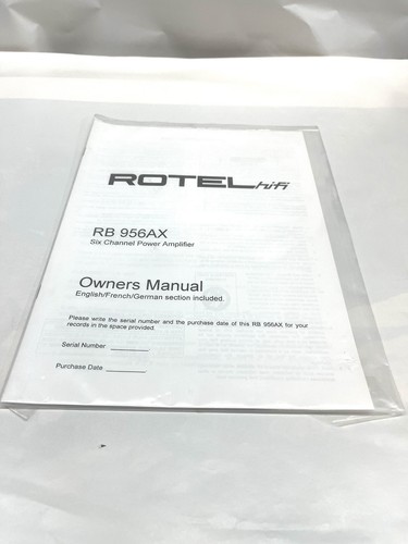 Rotel 956ax six channel - rotel,