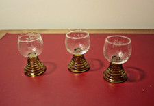 vintage set of 3 etched