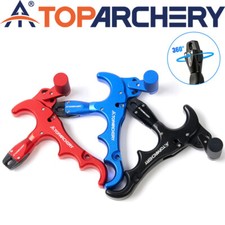 4-Finger Compound Bow Release Aids Adjustable Can Rotate 360° Thumb Release