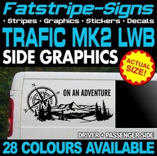 to fit RENAULT TRAFIC LWB COMPASS MOUNTAINS GRAPHICS STICKERS CAMPERVAN DAY VAN