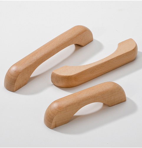 Natural wood door handle - natural,