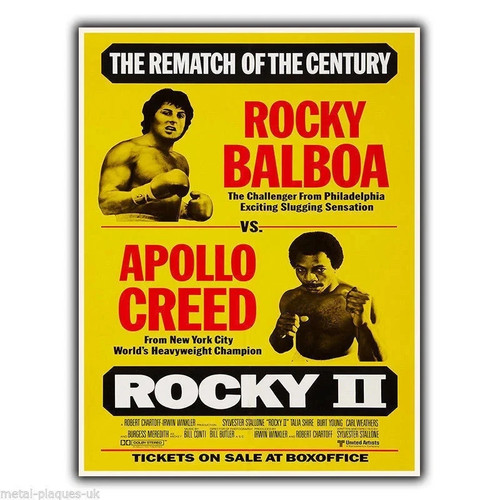Rocky stallone metal sign - ii, 2