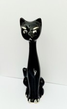 Black Ceramic Cat Single Vase