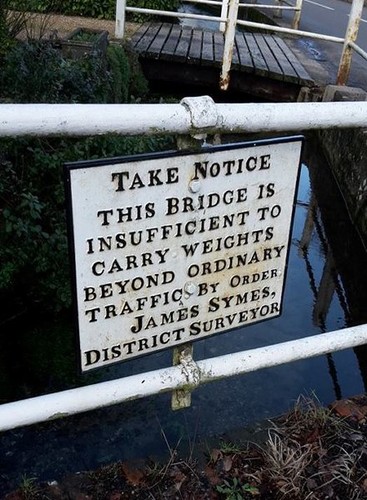 Photo 6x4 old bridge - bridge, marker