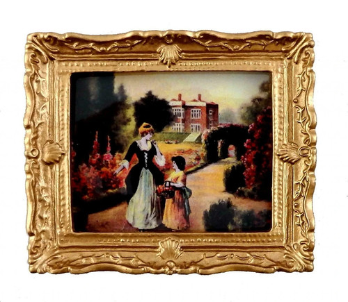 Dolls house picture tudor - house,