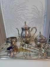 Vintage Grenadier Silver Plated Tea/Coffee Set Wirh Tray Made In England