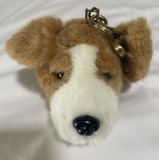 Fuzzy Nation Dog Jack Russell Plush Keyring, Keychain, Coin Purse, NWT, Rare